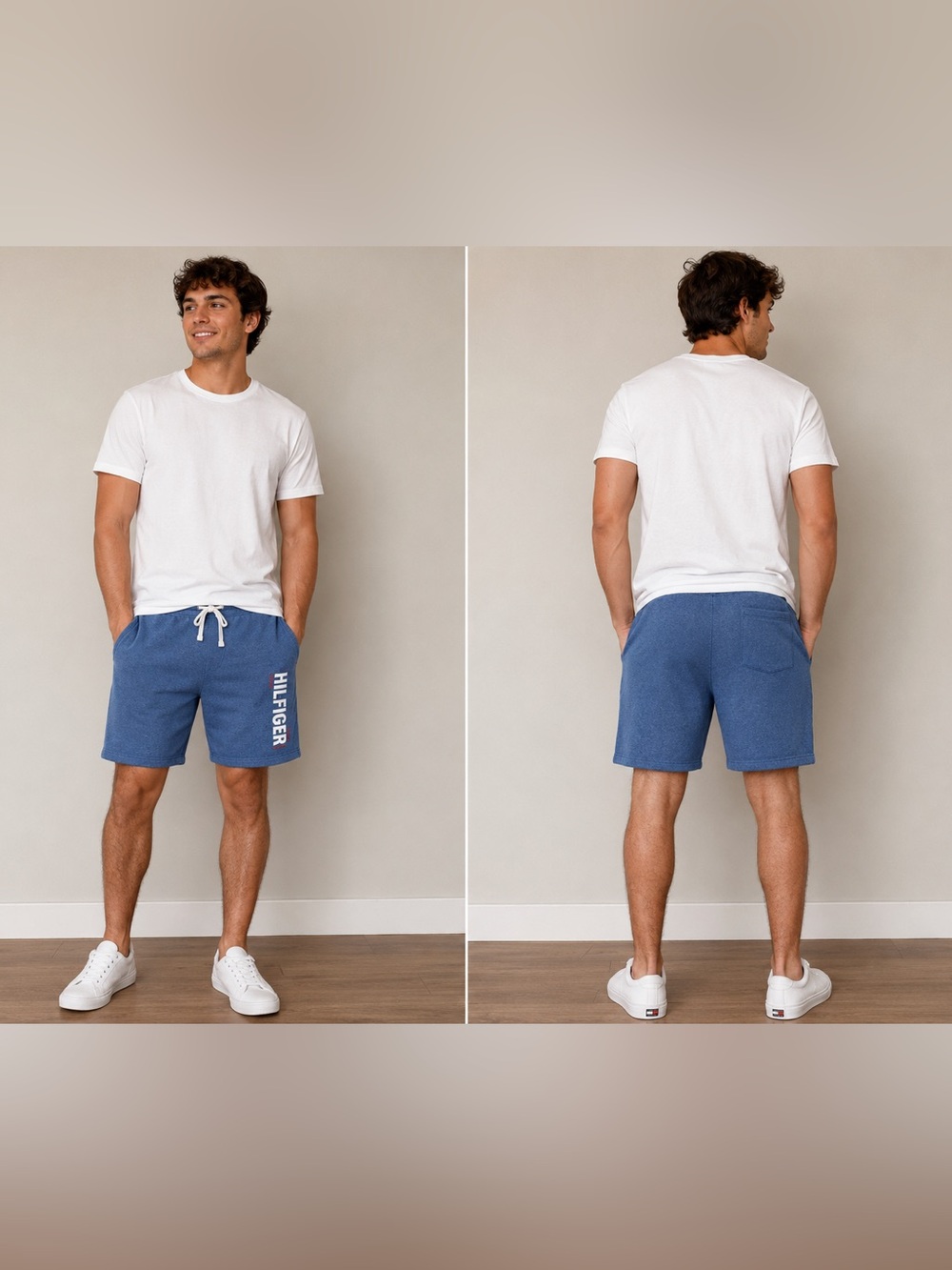 Tommy Hilfiger Blue Men's  Sleepwear/Lounge Shorts with Side Logo size Large